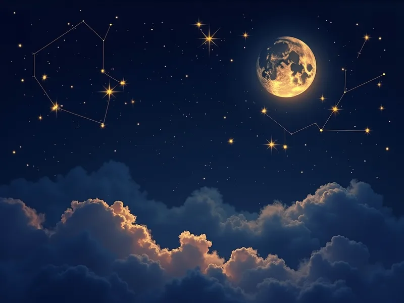 Angel numbers — a starlit night sky