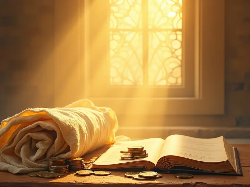 Biblical illustration — money in a dream