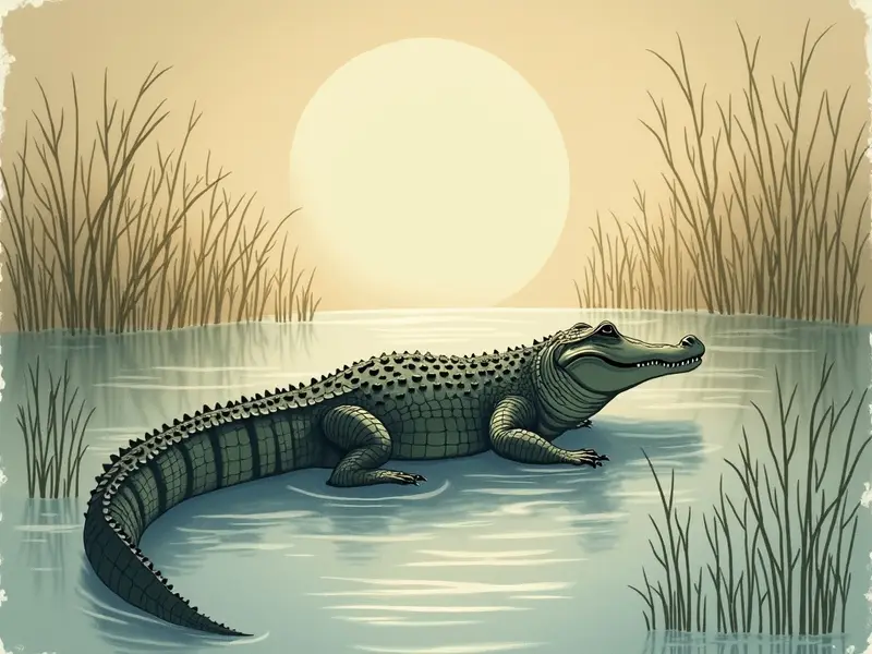Ilustracja snu: alligator