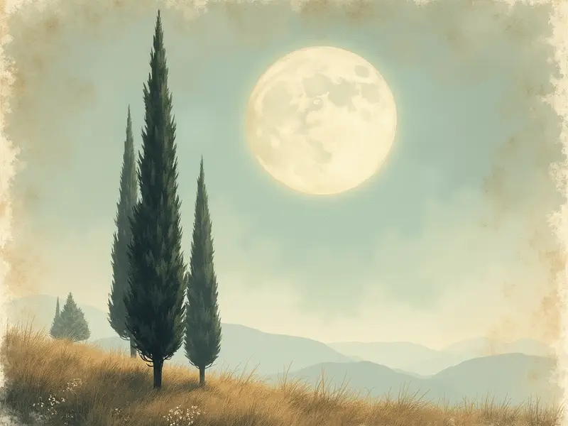 Ilustracja snu: cypress