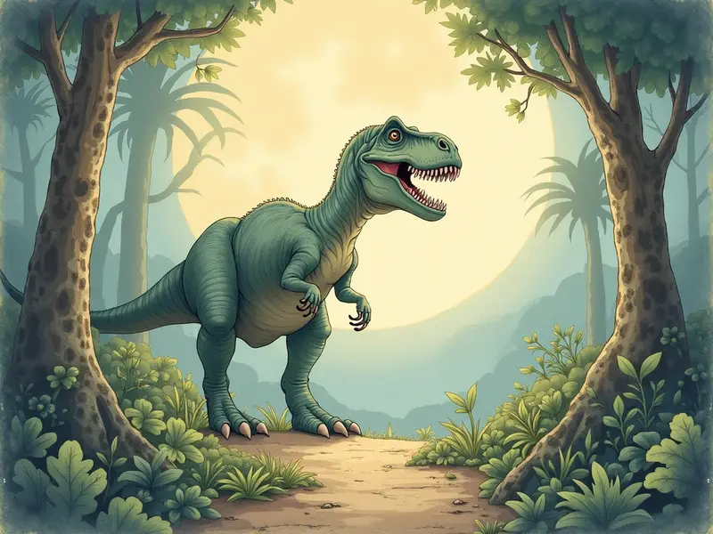 Ilustracja snu: dinosaur
