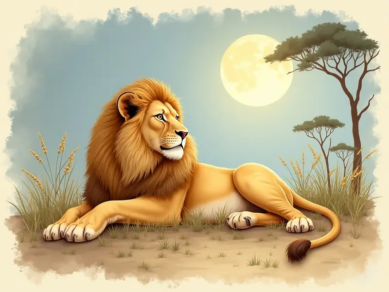 Ilustracja snu: lion