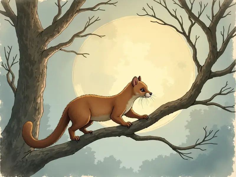 Ilustracja snu: brown marten