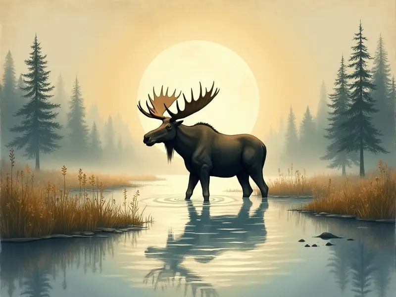 Ilustracja snu: gray moose