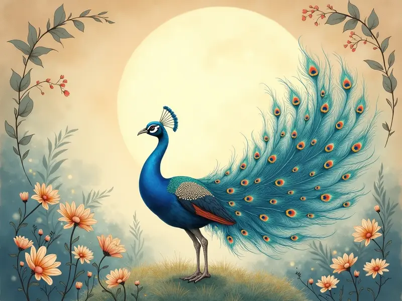 Ilustracja snu: peacock