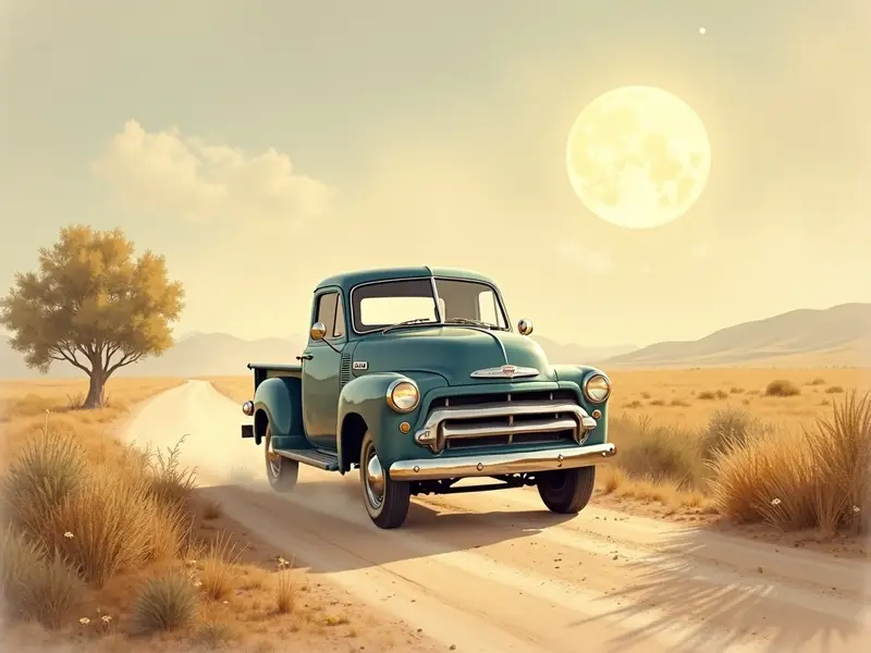 Dream illustration: a pickup truck
