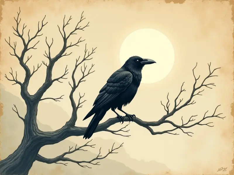 Ilustracja snu: brown raven
