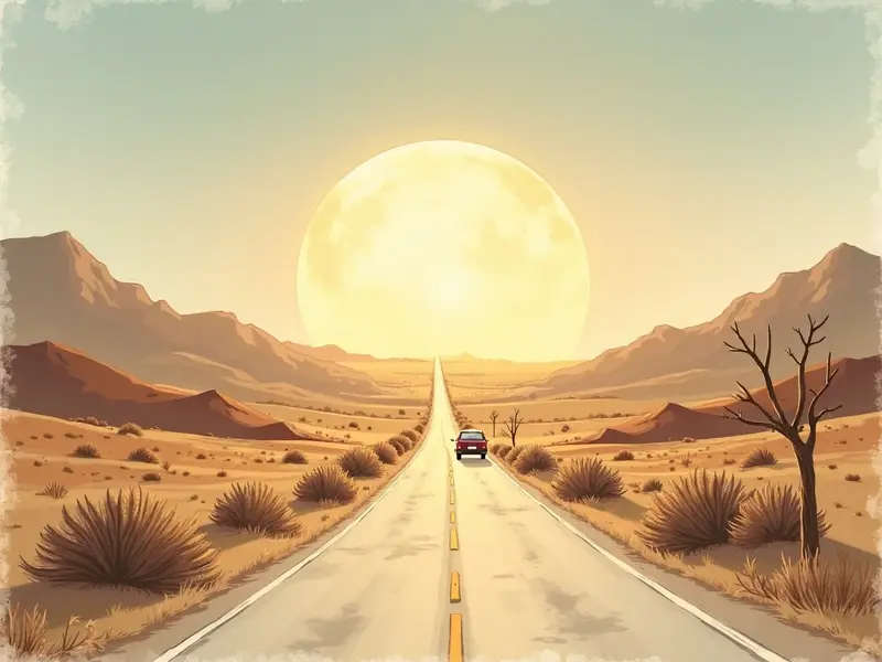 Dream illustration: a road trip