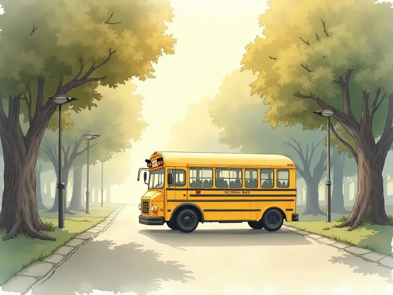 Dream illustration: a school bus