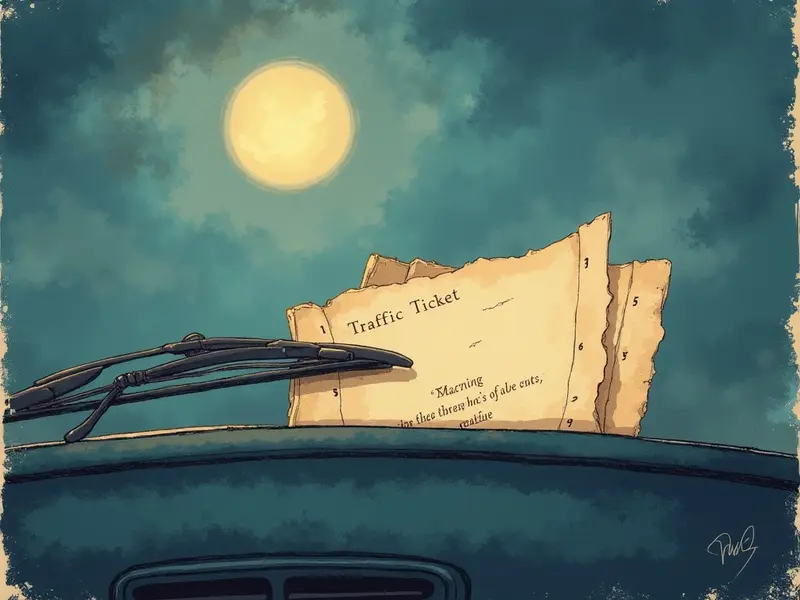 Ilustracja snu: speeding ticket