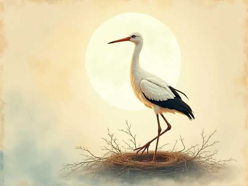 Ilustracja snu: stork