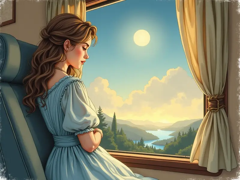 Ilustracja snu: endless train ride