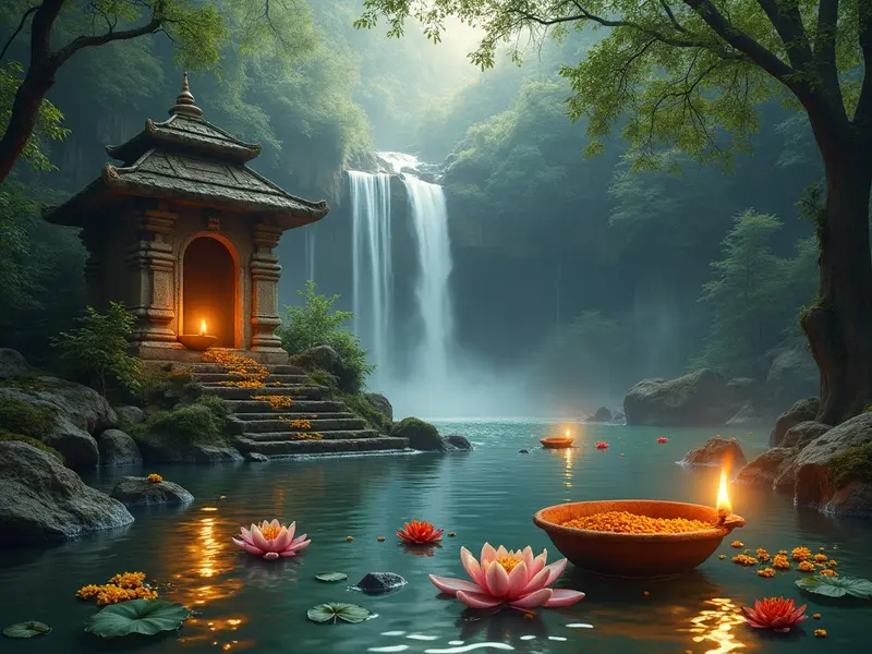 Hindu dream symbolism — waterfall