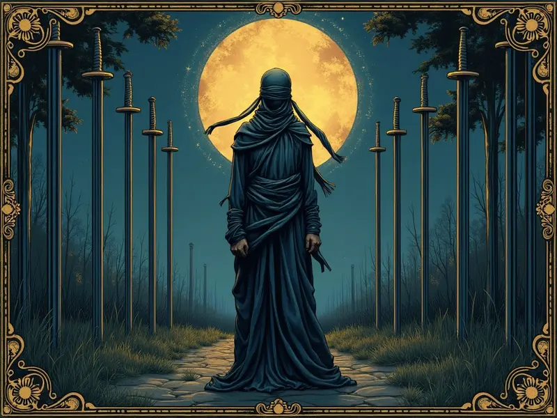 The Eight of Swords tarot card