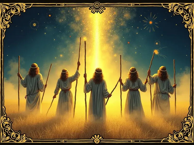 The Five of Wands tarot card