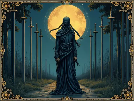 The Eight of Swords tarot card