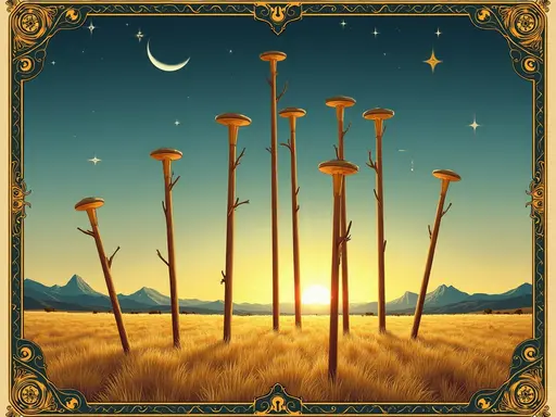 The Eight of Wands tarot card