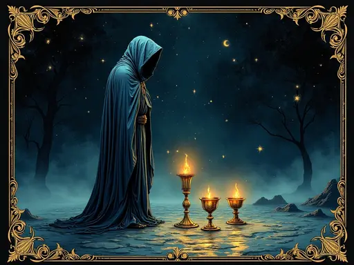 The Five of Cups tarot card