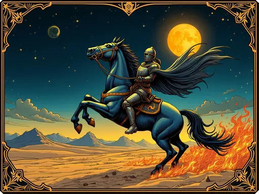 The Knight of Wands tarot card