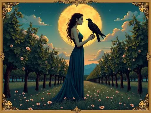 The Nine of Pentacles tarot card
