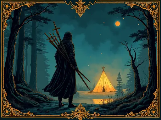 The Seven of Swords tarot card