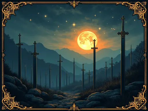 The Ten of Swords tarot card