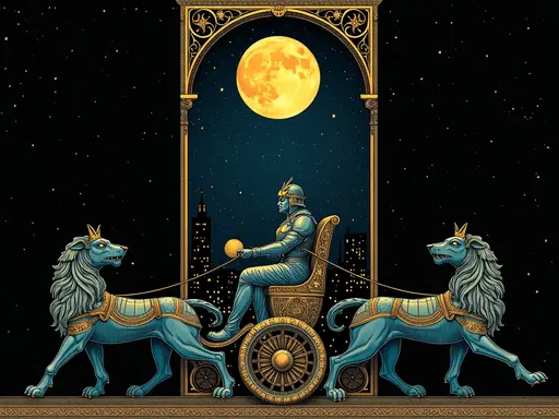 The The Chariot tarot card