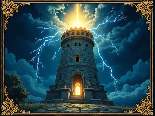 The The Tower tarot card